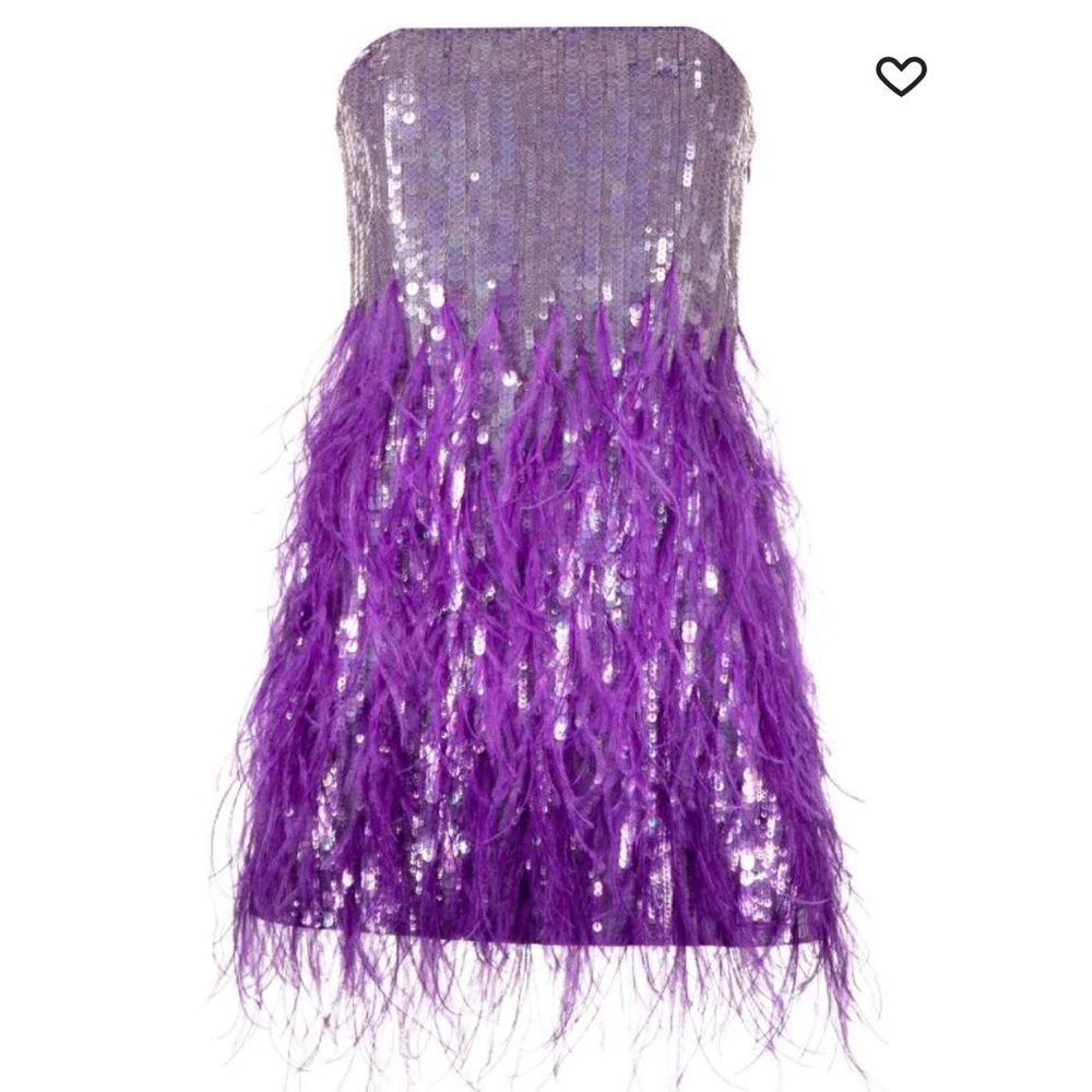 NWT Retrofete Purple Anastasia Sequin Strapless Dress